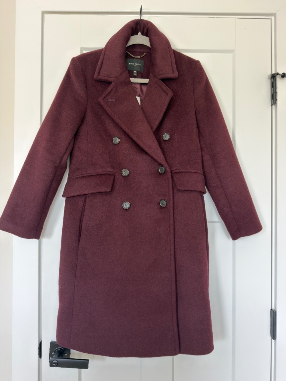 Burgundy Banana Republic Factory Timeless Topcoat Vino